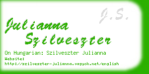julianna szilveszter business card